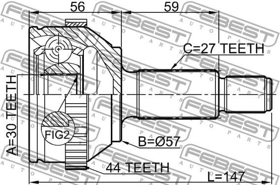 Joint Kit, drive shaft 2110-MONA44 - image 2