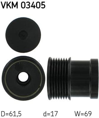 Alternator Freewheel Clutch VKM 03405 - image 2