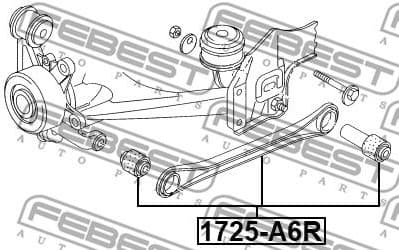 Control/Trailing Arm, wheel suspension 1725-A6R - image 2
