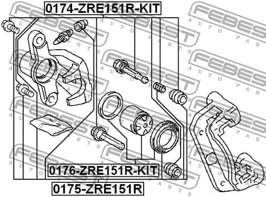 Guide Bolt, brake caliper 0174-ZRE151R-KIT - image 2