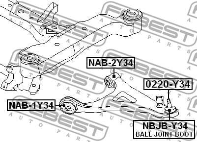 Mounting, control/trailing arm NAB-2Y34 - image 2