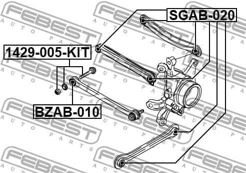 Mounting, control/trailing arm SGAB-020 - image 2