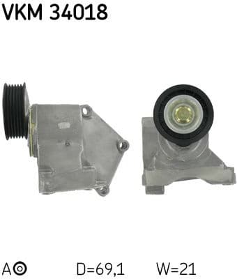 Belt Tensioner, V-ribbed belt VKM 34018 - image 2