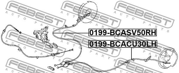 Cable Pull, parking brake 0199-BCACU30RH - image 2