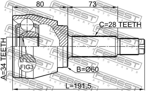 Joint Kit, drive shaft 1410-REXII - image 2