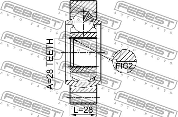 Joint Kit, drive shaft 1411-REXR - image 2