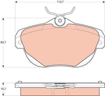 Brake Pad Set, disc brake GDB1664 - image 2