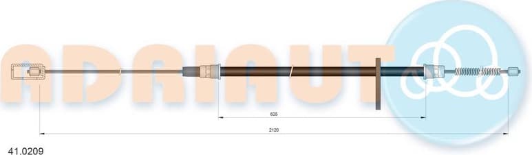 Cable Pull, parking brake 41.0209