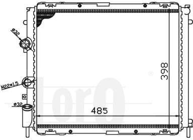 Radiator, engine cooling LORO 042-017-0004 - image 2