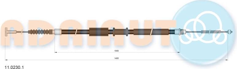Cable Pull, parking brake 11.0230.1