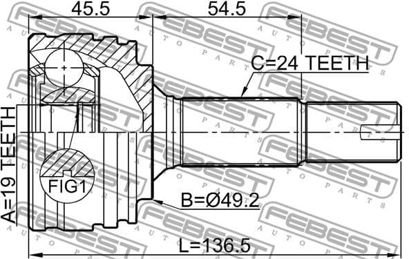Joint Kit, drive shaft 0110-KGB10 - image 2