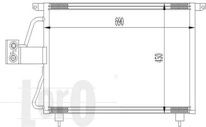 Condenser, air conditioning LORO 037-016-0005 - image 3