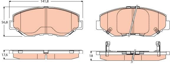 Brake Pad Set, disc brake GDB3627 - image 2