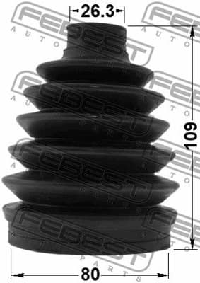Bellow Kit, drive shaft 0517P-GHAT - image 2