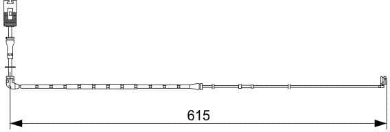 Warning Contact, brake pad wear 1 987 473 056
