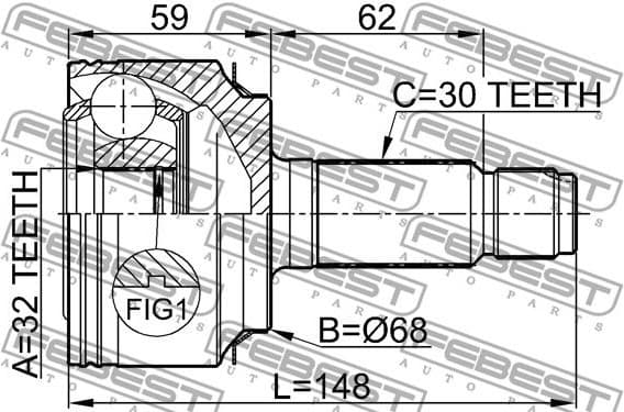Joint Kit, drive shaft 0310-RE20 - image 2