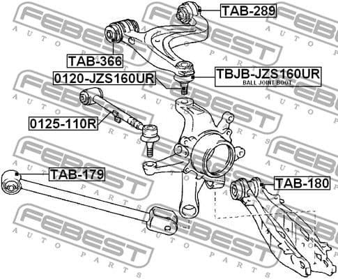 Mounting, control/trailing arm TAB-366 - image 2