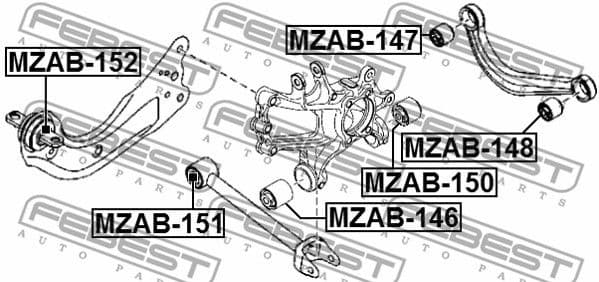 Mounting, control/trailing arm MZAB-147 - image 2
