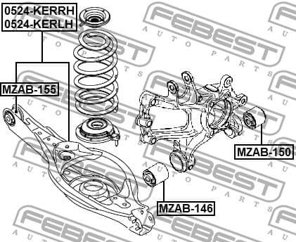 Mounting, control/trailing arm MZAB-155 - image 2