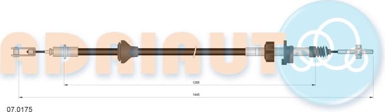 Cable Pull, clutch control 07.0175