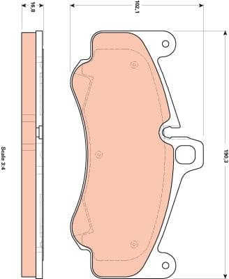 Brake Pad Set, disc brake GDB1859 - image 2