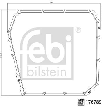 Gasket, automatic transmission oil sump 176789