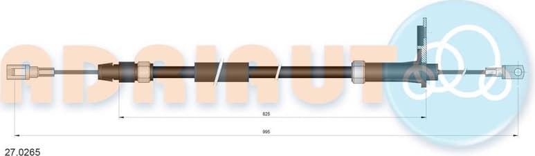 Cable Pull, parking brake 27.0265