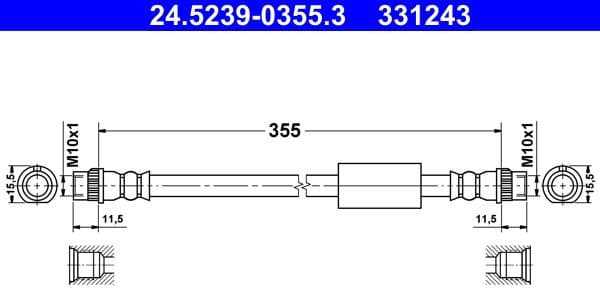 Brake Hose 24.5239-0355.3