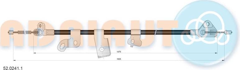 Cable handbrake 52.0241.1