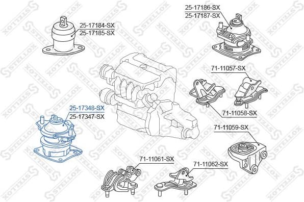 Mounting, engine 25-17348-SX