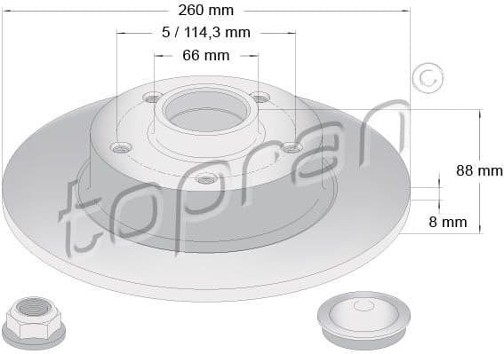 Brake Disc COATED 701 161