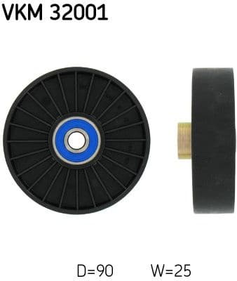 Deflection/Guide Pulley, V-ribbed belt VKM 32001 - image 2