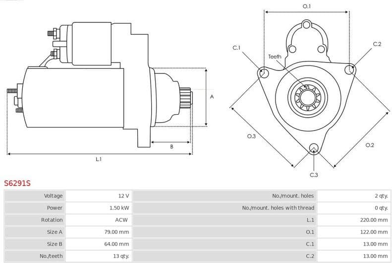 Starter AS S6291S - image 3