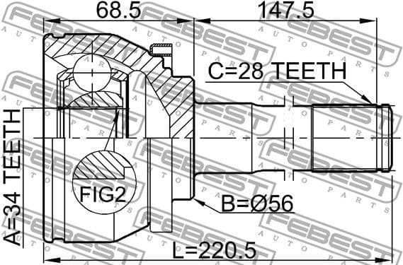 Joint Kit, drive shaft 1210-TER - image 2
