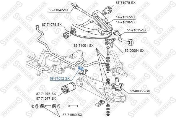 Mounting, stabiliser bar 89-71052-SX - image 2