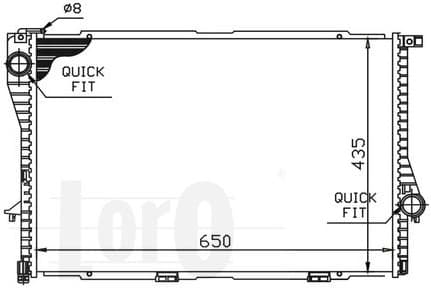 Radiator, engine cooling LORO 004-017-0006 - image 2