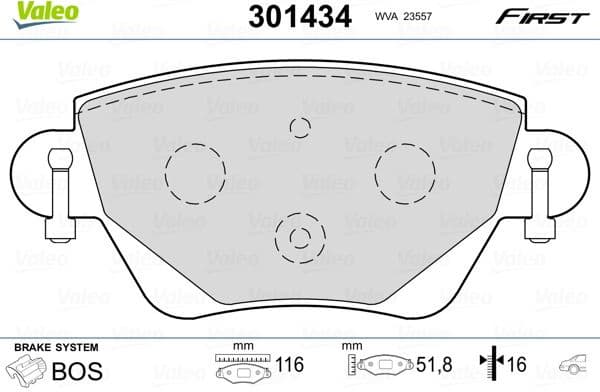 Brake Pad Set, disc brake ESSENTIAL 301434