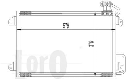 Condenser, air conditioning LORO 042-016-0014 - image 2