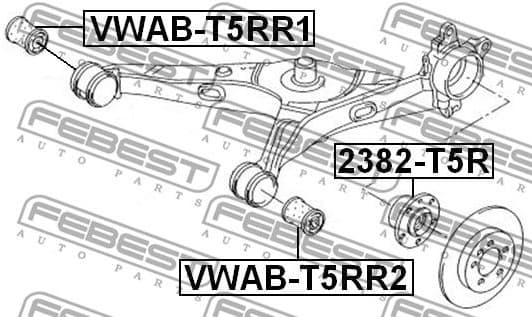 Mounting, control/trailing arm VWAB-T5RR1 - image 2