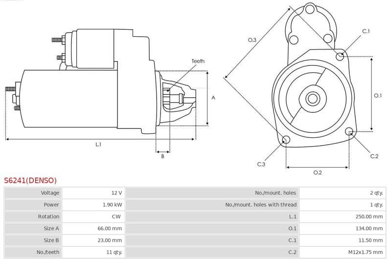 Starter Denso S6241(DENSO) - image 5
