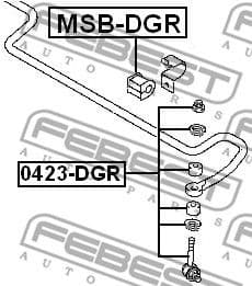 Link/Coupling Rod, stabiliser bar 0423-DGR - image 2
