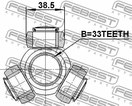 Spider Assembly, drive shaft 2116-GE33 - image 2