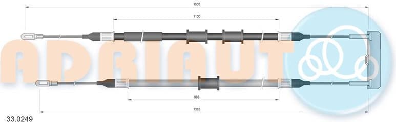Cable Pull, parking brake 33.0249