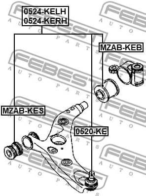 Control/Trailing Arm, wheel suspension 0524-KELH - image 2