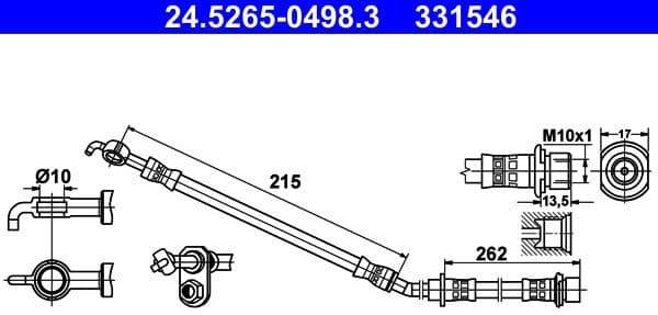 Brake Hose 24.5265-0498.3