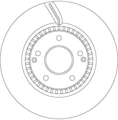 Brake Disc TRW SINGLE DF6884S - image 2