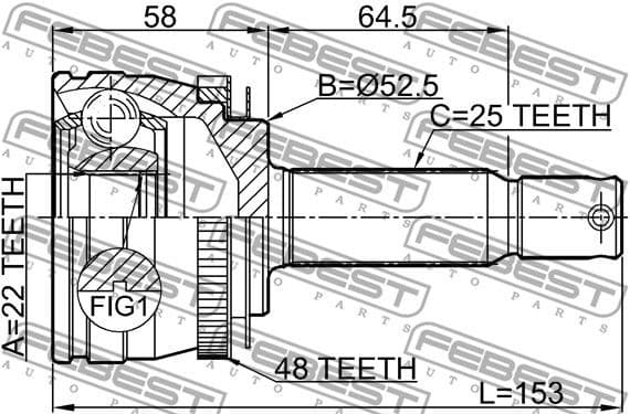 Joint Kit, drive shaft 1210-MCA48 - image 2