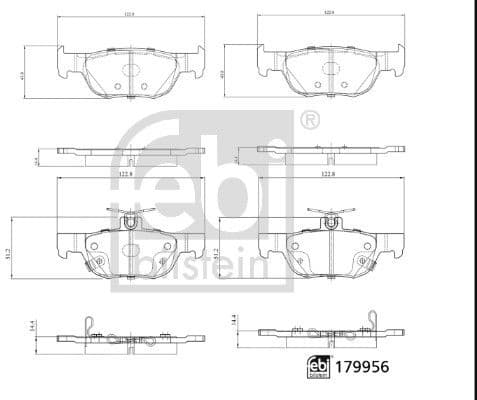Brake Pad Set, disc brake 179956