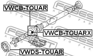 Bearing, propshaft centre bearing VWCB-TOUARX - image 2