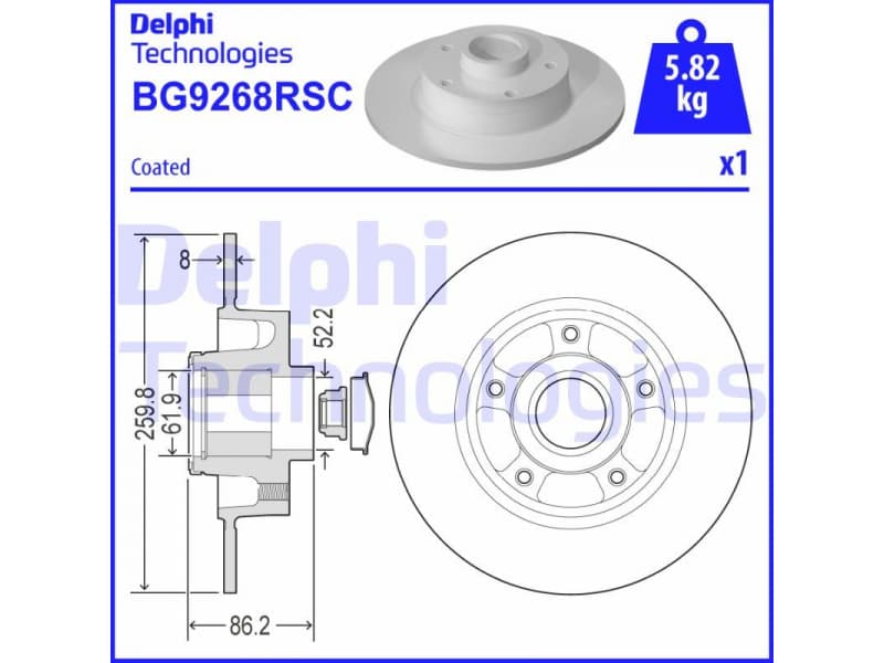 Brake Disc BG9268RSC